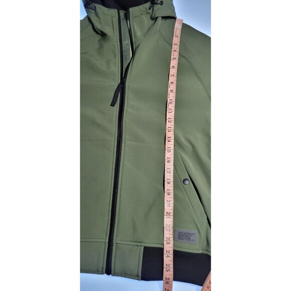 Levi's Jacket Mens S Green Collared Full Zip Pockets Water Resistant Coat - Picture 8 of 10